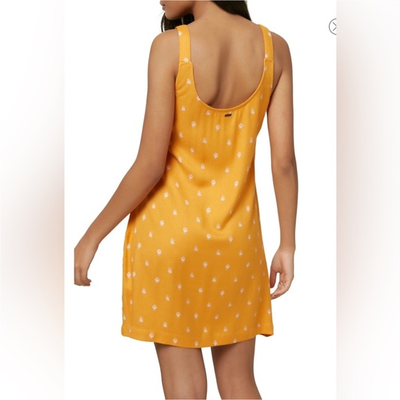 O’Neill Floral Yellow “Phan” Tank Dress w/ Side Button Detailing Small Sundress - Picture 2 of 8